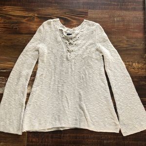 American Eagle Lace up Sweater